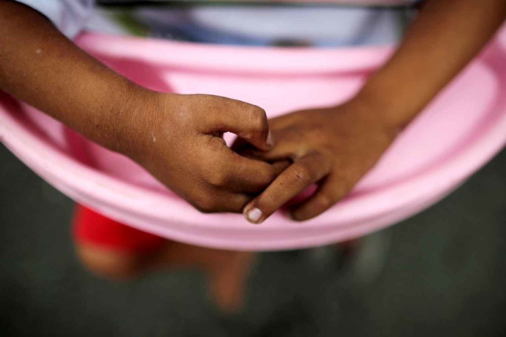 Migrantes venezolanos, niños