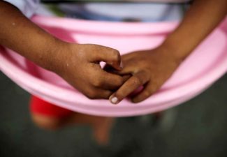 Migrantes venezolanos, niños