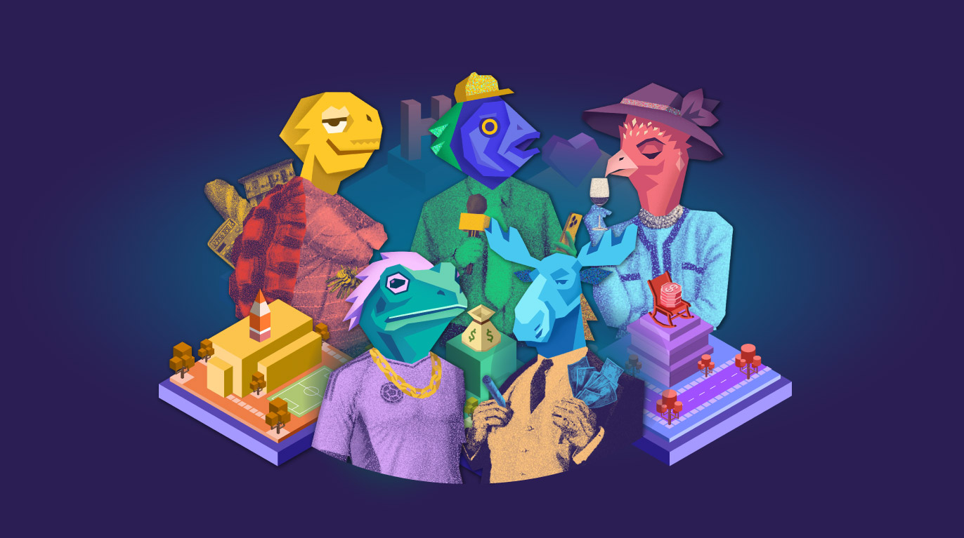 En Capital Común te enfrentarás a encrucijadas propuestas por personajes como Ranaldo, Alcizar McNational, Paujilia de Gómez y Victortugo. Mr. Taxfish te guiará en este desafío.